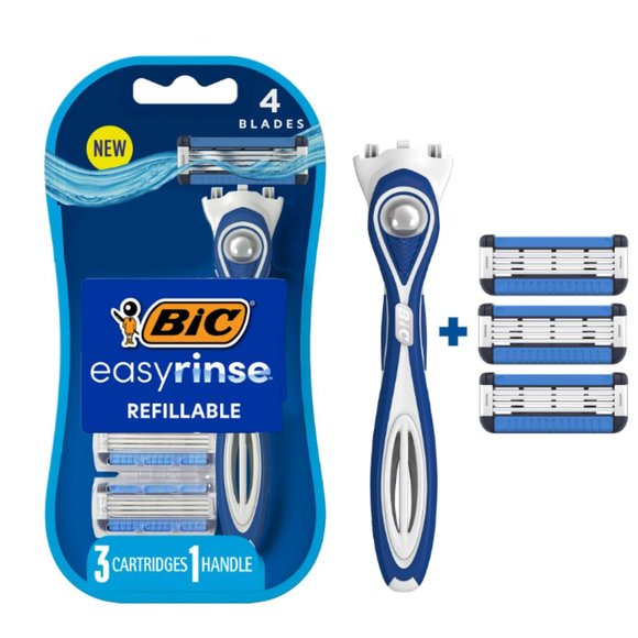 Other - BIC Easy Rinse Anti-Clogging, Refillable Men's Razors